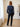 Blouse satinée à l’éclat subtil – Marine