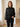 Blouse florale chic et féminine – Noir