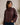 Veste Femme en Simili Cuir Croisée à Col Montant - Prune
