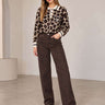 Jean wide leg imprimé léopard – Léopard