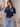 Polo femme à motif cœur et bordures contrastées - Marine