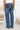 Jean wide leg femme à poches décorées – Bleu