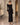 Robe longue scintillante à épaules dénudées – Noir